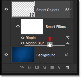 تغییر ترتیب smart filter ( تغییر Blend Mode و Opacity در Smart Filter )