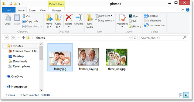 photoshop default image viewer