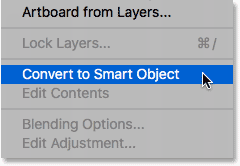 انتخاب convert to smart object ( انتخاب فیلتر Oil Paint در فتوشاپ )