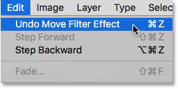 ویرایش undo move filter efect ( تغییر Blend Mode و Opacity در Smart Filter )