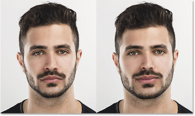 مقایسه چهره در قبل و بعد از تغییرات ( کار با بخش Face Shape و ابزار Face Tool )
