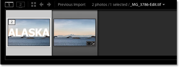 وجود دارد دو تصویر filmestrip ( ذخیره سازی و انتقال فایل ویرایش شده به فتوشاپ )