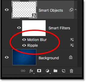motion blur ripple ( تغییر Blend Mode و Opacity در Smart Filter )
