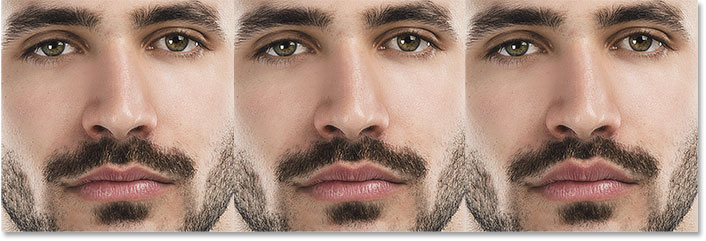 درجات مختلف upper lip ( تغییر چشم ها ، بینی و حالت دهان در فتوشاپ )