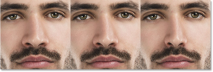 درجات مختلف nose width ( تغییر چشم ها ، بینی و حالت دهان در فتوشاپ )