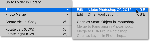 Edit in Adobe Photoshop در لایت روم ( ذخیره سازی و انتقال فایل ویرایش شده به فتوشاپ )