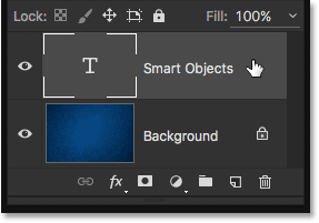 انتخاب لایه متن ( تبدیل لایه متن به Smart Object و اجرای Smart Filter )