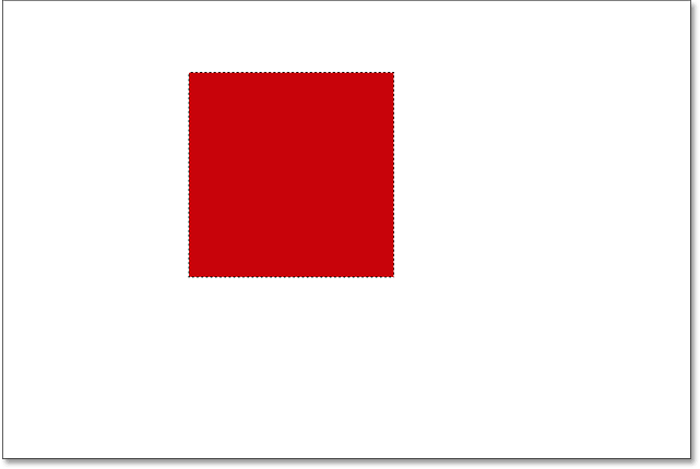 پر شدن مربع ایجاد شده با رنگ انتخابی شما ( فتوشاپ بدون لایه ها و ترسیم اشکال در لایه ها )