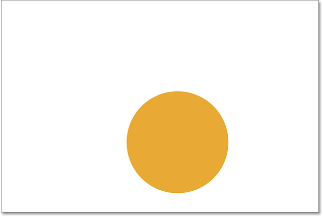 با حذف مربع فقط شکل دایره باقی مانده است ( تغییر و ویرایش لایه ها به صورت مستقل )