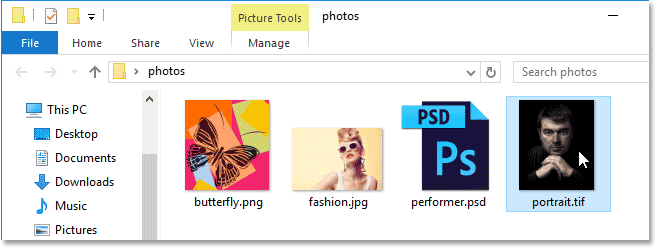 ایجاد ویرایشگر تصویر پیش فرض در ویندوز 10 - کلیک راست بر روی فایل TIFF
