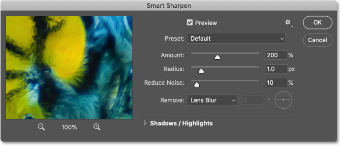 استفاده از Smart Sharpen برای بهترین تصویر برداری در فتوشاپ