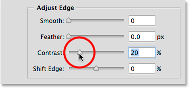 گزینه های Adjust Edge
