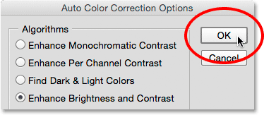 بستن کادر Color Correction Options ( آموزش ارتقاء Auto Levels Adjustment در فتوشاپ )