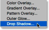 انتخاب drop shadow ( ساخت یک Clipping Mask در فتوشاپ )