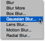 Filter > Blur > Gaussian Blur ( انتخاب دستور Transform Selection در فتوشاپ )