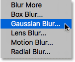 انتخاب gaussian blur ( آموزش تغییر Blend Mode به Screen )