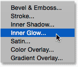 اعمال افکت لایه Inner Glow