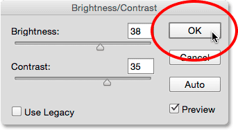 ذخیره تغییرات ( بازیابی مقادیر Brightness/Contrast در فتوشاپ )