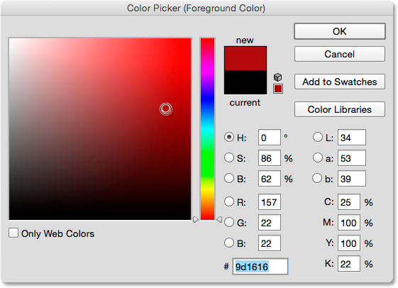 تغییر رنگ پیش زمینه ( رسم یک شیب با Gradient Tool در فتوشاپ )