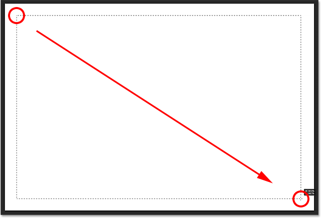 کشیدن یک چهار ضلعی برای قرار گیری تصویر در آن ( انتخاب دستور Transform Selection در فتوشاپ )