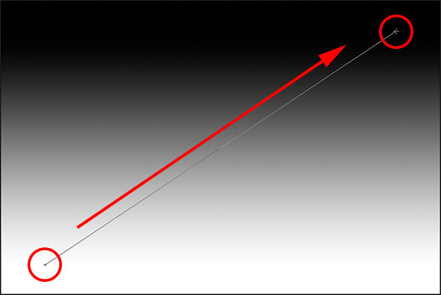 کشیدن شیب قرمز/زرد ( رسم یک شیب با Gradient Tool در فتوشاپ )