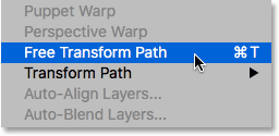 free transform path ( کشیدن یک شکل سفارشی در فتوشاپ )