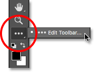 کلیک بر آیکون edit toolbar ( انتخاب ابزارها و حذف ابزار از Toolbar ) 