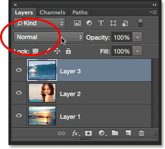 تغییر حالت ترکیب Layer 3 ( چرا نمی توانیم Blend Modes ها را ترکیب کنیم؟ )