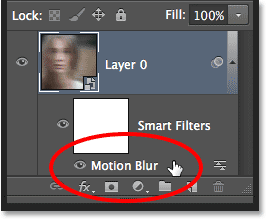 اعمال فیلتر Motion Blur