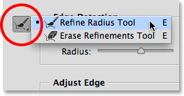 استفاده از ابزار Refine Radius در فتوشاپ