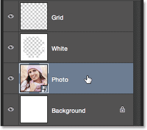 انتخاب لایه عکس ( انتخاب لایه Grid در فتوشاپ )