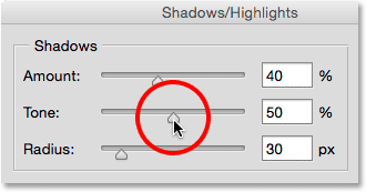 مقدار Tone مناسب ( آموزش تنظیمات Shadows/Highlights در فتوشاپ )