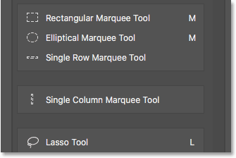 خارج شدن single column tool از یک گروه ( ایجاد یک ابزار مستقل در فتوشاپ )