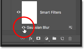 آیکون چشم Smart Filter ( کاهش مقدار Opacity و تغییر حالت Smart Filter )