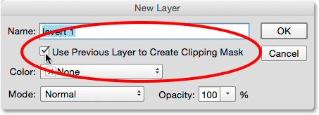 فعال کردن Use Previous Layer to Create Clipping Mask ( چرخش میان حالت های ترکیبی لایه در فتوشاپ )
