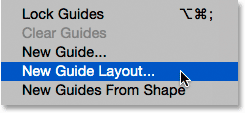 انتخاب New Guide Layout ( انتخاب New Guide Layout در فتوشاپ )