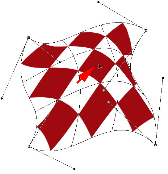 استفاده از شبکه داخلی شکل ( نحوه پیچش یک شکل در فتوشاپ )