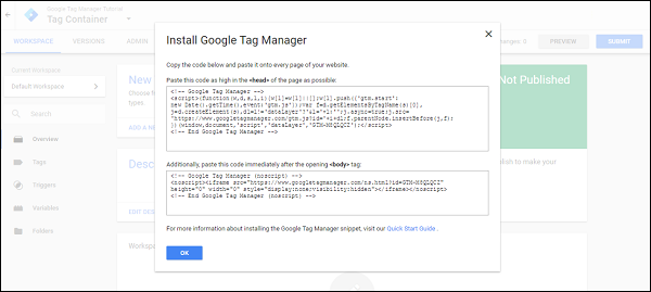 ایجاد حساب با (Google Tag Manager(GTM