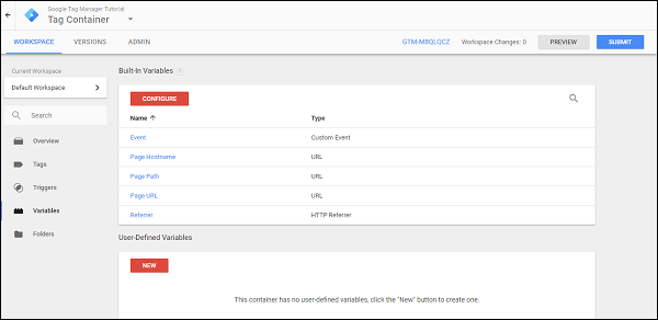 Variables - متغیرها - شروع کار با Google Tag Manager