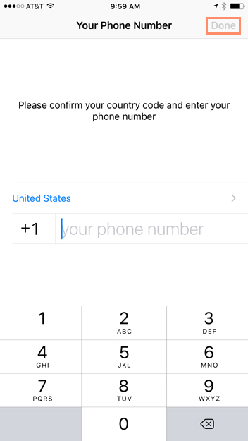 وارد کردن شماره تلفن ( آموزش نصب و راه اندازی واتساپ )