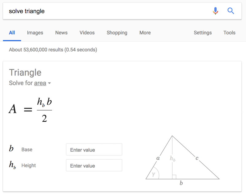 محاسبات ریاضی و هندسه ( ویژگی های پنهان گوگل برای جستجوی کارآمدتر )