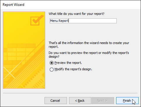 انتخاب یک طرح و یک عنوان 3 - ساخت گزارش های پیشرفته در اکسس به کمک Report Wizard