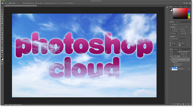 کار کردن با ابزار Cloud Documents در Photoshop CC 2020