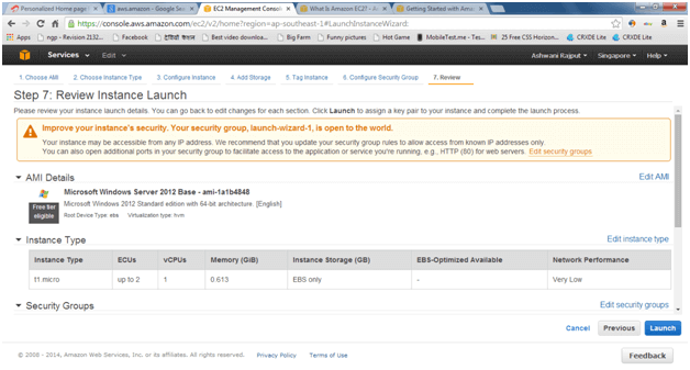 نحوه ایجاد Amazon EC2 - رایانش ابری (Cloud Computing)