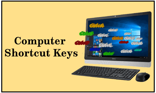 بررسی کلیدهای میانبر کیبورد کامپیوتر