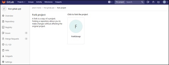 افزودن طرح فورک به گروه فورک - آموزش فورک Fork یک پروژه در گیت لب GitLab