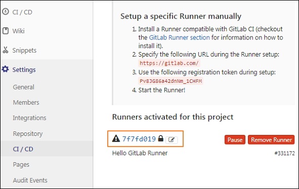 مشاهده Runners فعال شده - آموزش پیکربندی Runners در گیت لب GitLab